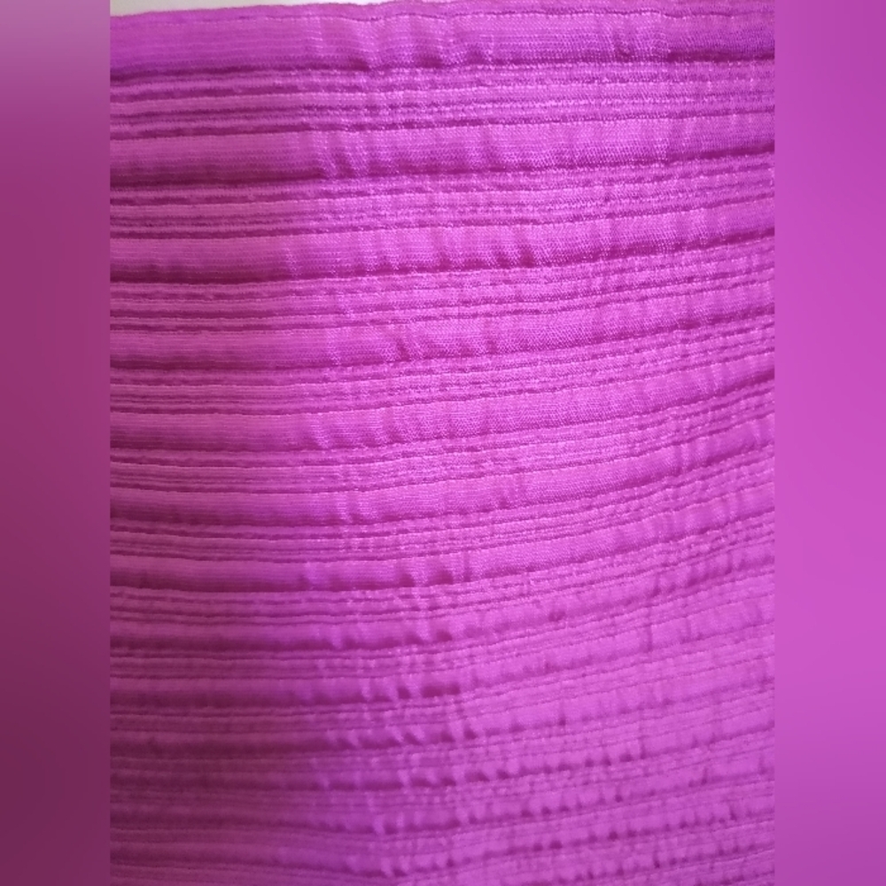 ESCADA 36/6-8 MAGENTA WOOL SILK BLEND THICK RIB PENCIL STRAIGHT LINED SKIRT - Picture 5 of 10
